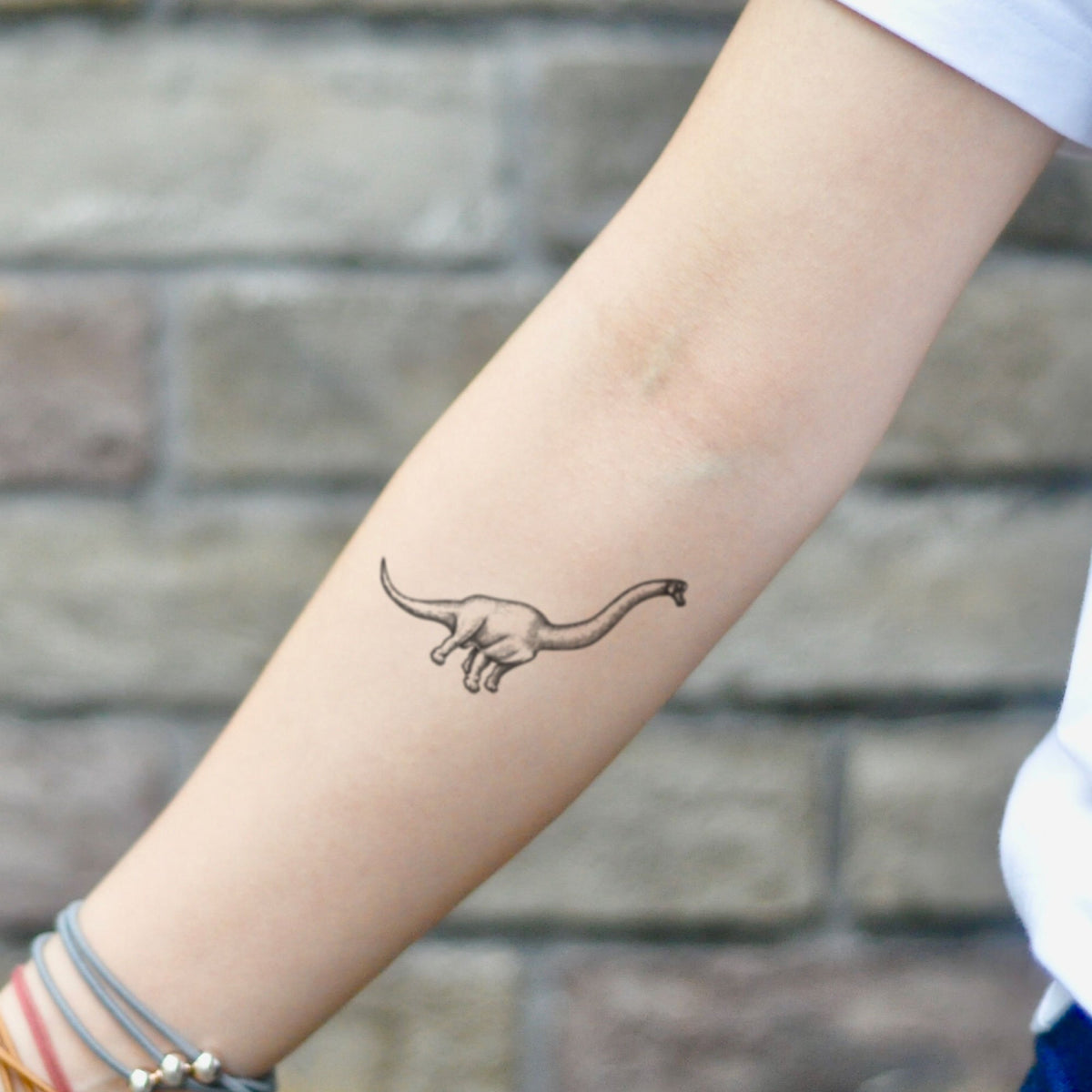 Brachiosaurus Brontosaurus Dinosaur Temporary Tattoo Sticker - OhMyTat