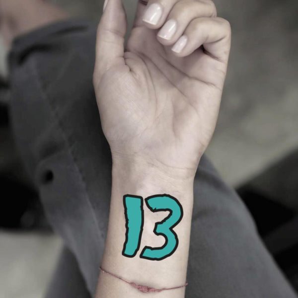 Taylor Swift Lucky 13 Temporary Tattoo Sticker - OhMyTat
