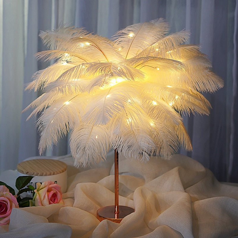 feather white lamp