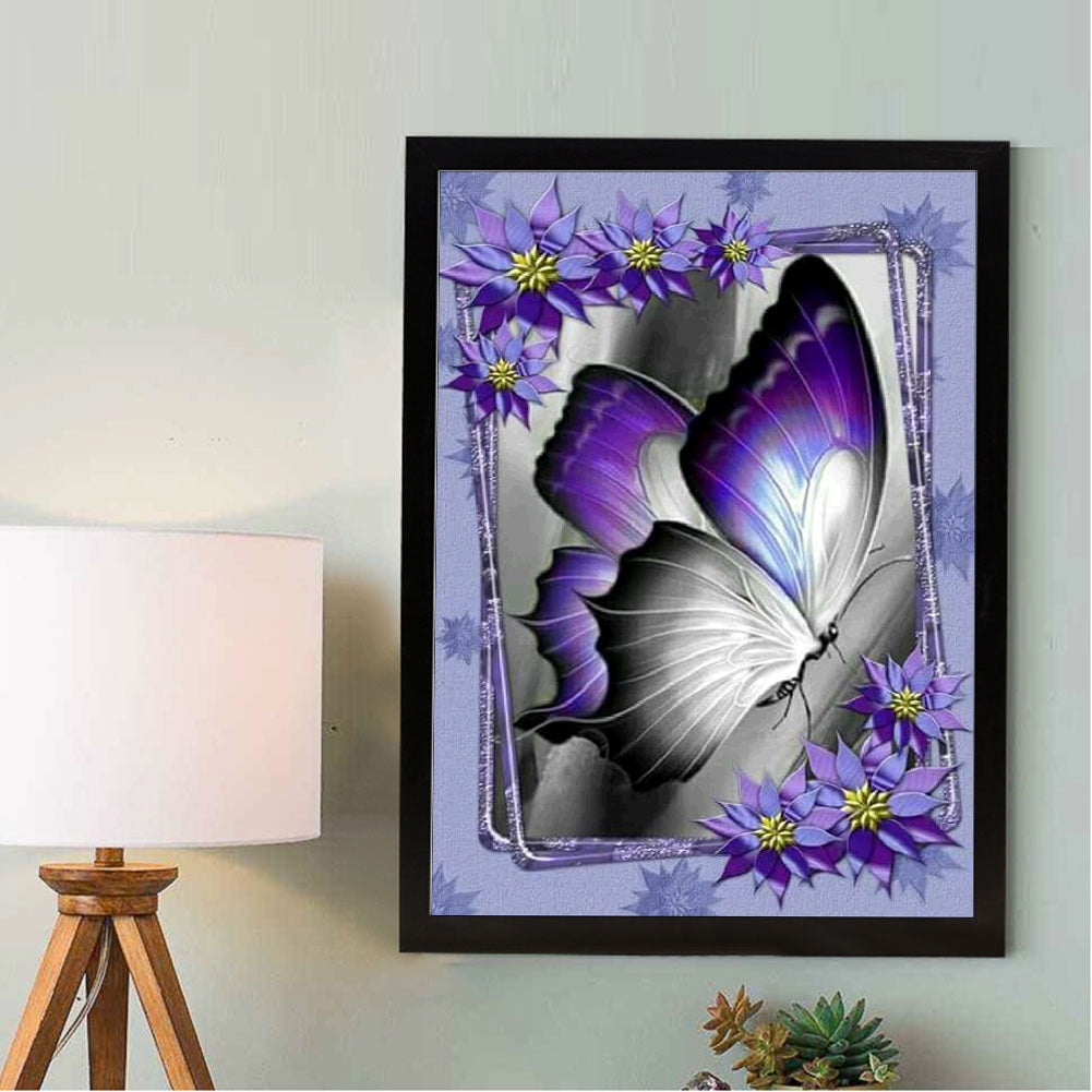 Diamond Painting - Full Round - Purple Butterfly – Everydayedeals