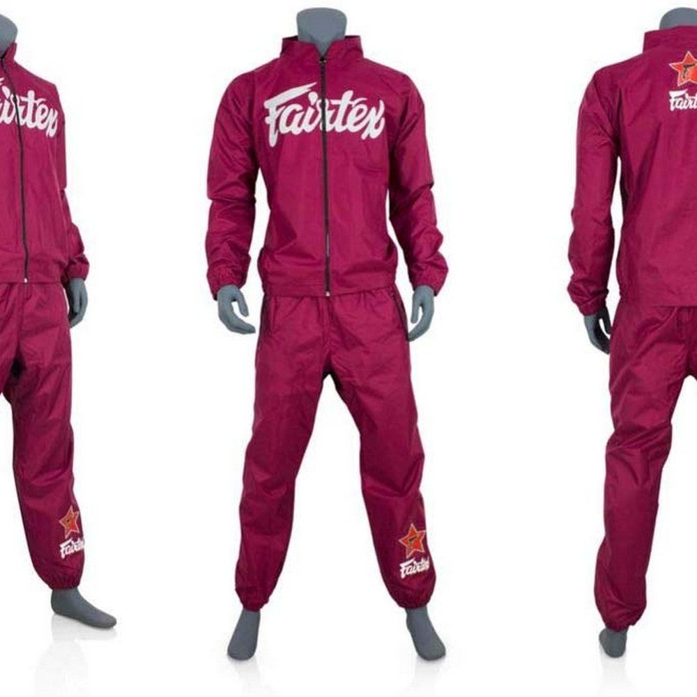 maroon sweatsuit