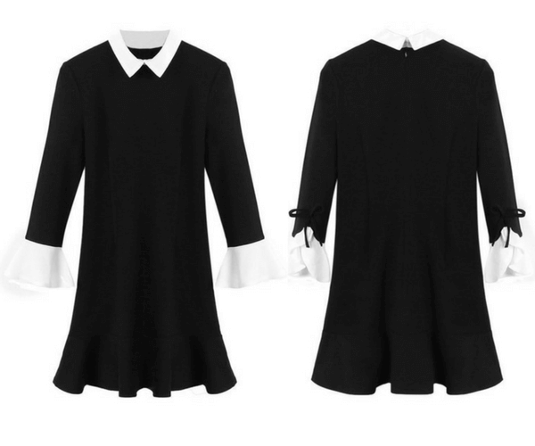 Black Vintage-Inspired Mini Dress | Lookbook Store