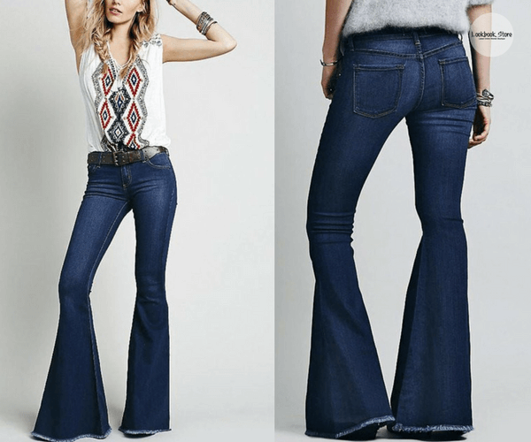 Blue Bell-Bottom Jeans | Lookbook Store