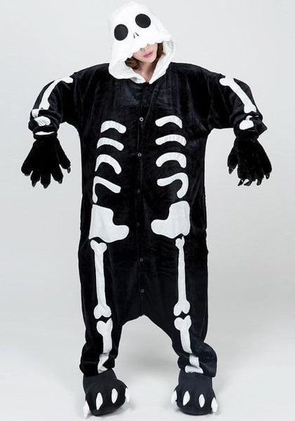 Skeletal flannel jumpsuit
