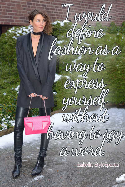 Isabella of StyleSpectra with a style quote