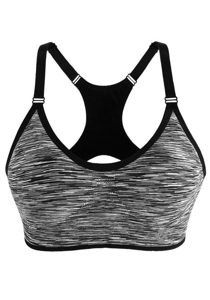 Grey Racerback Seamless Sports Bra Lookbook Store 8383