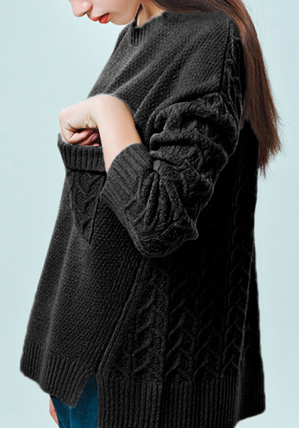 Black Knit Sweater | Lookbook Store