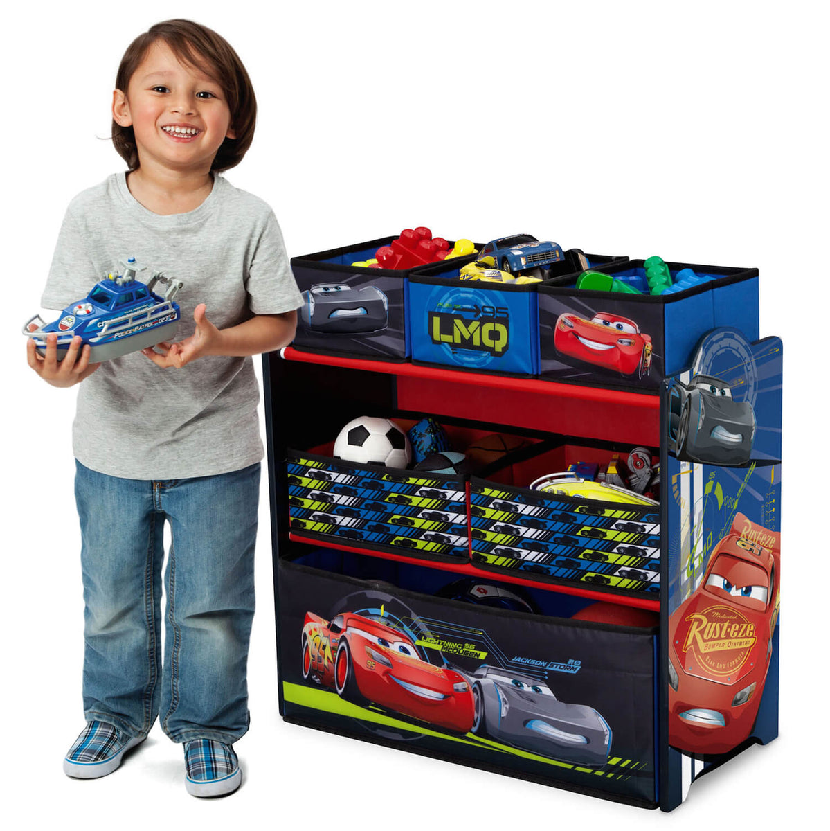 cars multi bin toy organizer