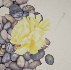 Step 2 of Yellow Rose by Karen Richardson