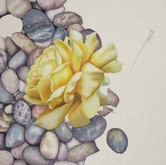 Step 3 of Yellow Rose by Karen Richardson