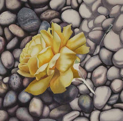 Step 5 of Yellow Rose by Karen Richardson