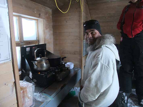 Baffin Island guide making tea