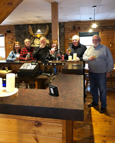 Karen Richardson and friends at TataChikaPika Lake Lodge
