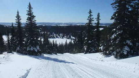 Snowmobile trail near Labrador City