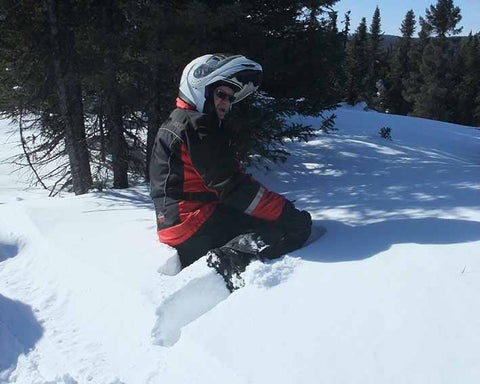 John sunk in powder snow near Labrador City