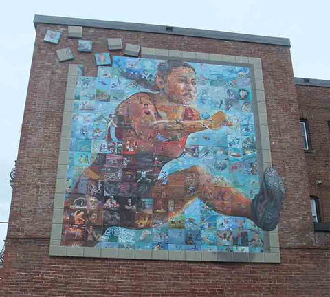 Canada Games 2013 Mural, Sherbrooke, made by 200 local and national artists