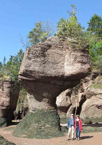 John and Karen Richardson at Hopewell Rocks, New Brunswick