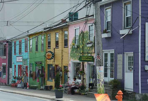 Jelly Bean Houses in Halifax, Nova Scotia