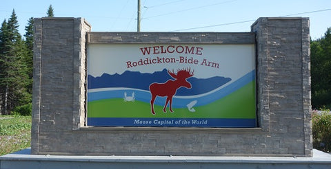 Sign in Roddickton Newfoundland photo by Karen Richardson