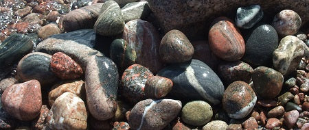 Colourful stones on a Lake Superior Beach