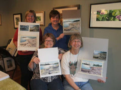 Jackie, Mary, Marion and Elaine painted Georgian Bay Shores