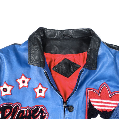 run dmc adidas leather jacket