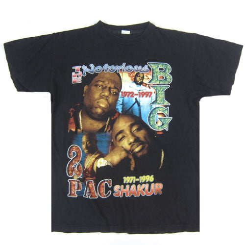 Vintage Notorious B.I.G. Tupac Shakur T-Shirt Hip Hop Rap T Shirt