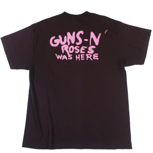 Vintage Guns N' Roses 1987 T-shirt Rock Band GNR Was Here Axl Rose