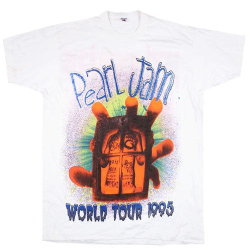 Vintage Pearl Jam 1995 World Tour T-Shirt Vitalogy Rock Eddie