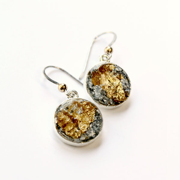 Gold and silver dangle drop earrings from catherine masi