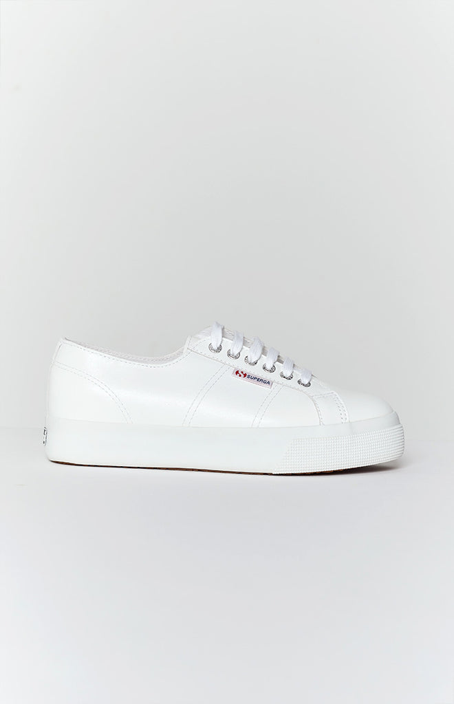womens 2730 platform sneakers in white nappa leather
