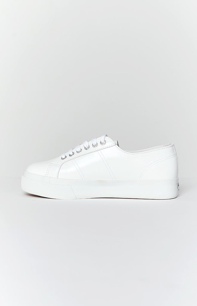 womens 2730 platform sneakers in white nappa leather