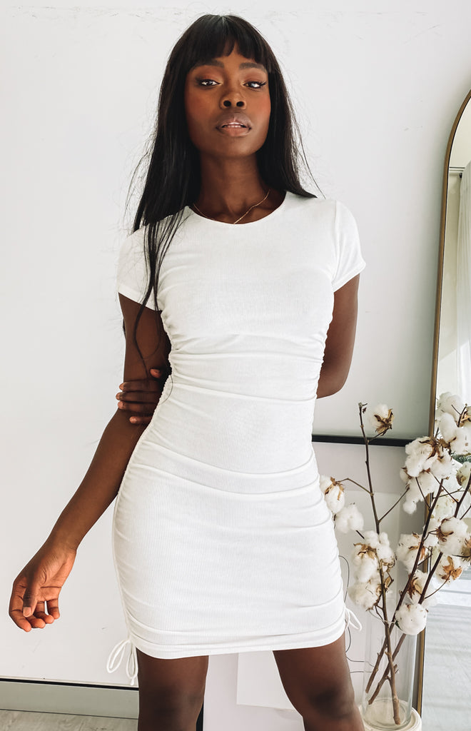 white tee dress