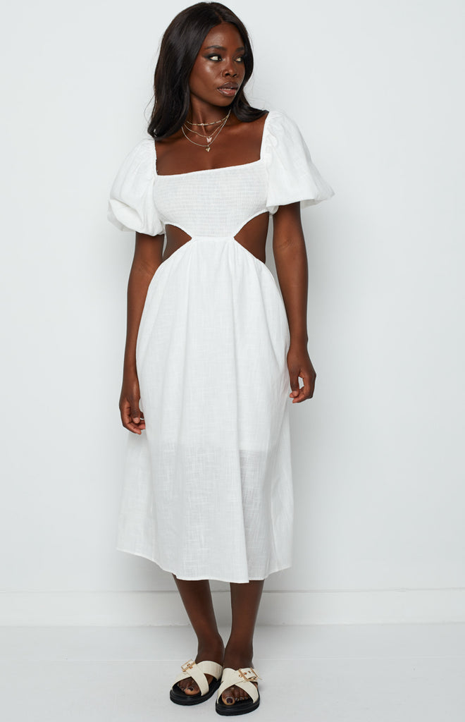 off white midi dress