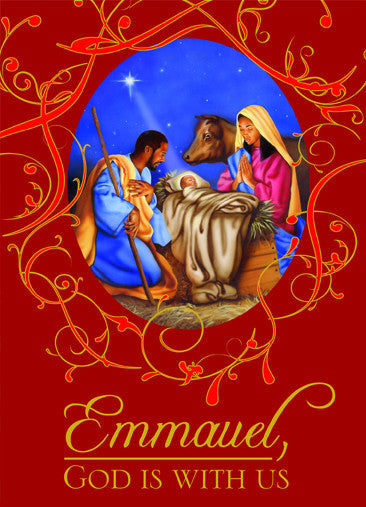 God is With Us: African American Christmas Card (Box Set of 15) | The Black Art Depot