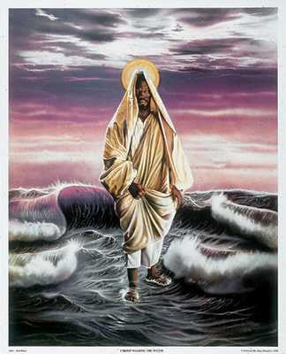 Christ Walking on Water by Alan Hicks | The Black Art Depot
