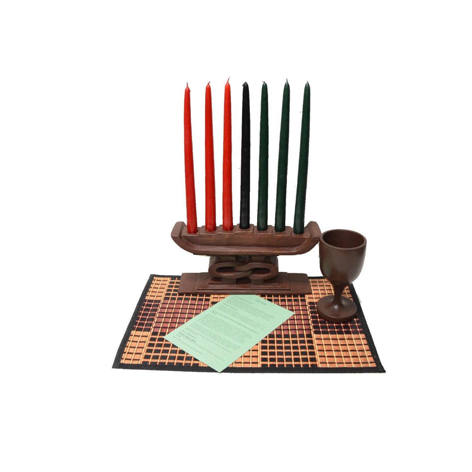 Kwanzaa Unity Kinara and Celebration Set (Hand Made in Ghana) | The