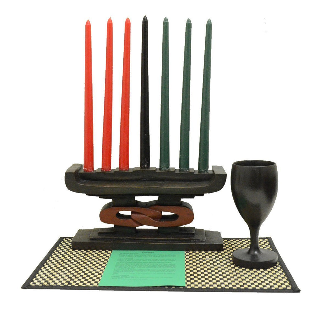 Kwanzaa Unity Kinara and Celebration Set (Hand Made in Ghana) | The