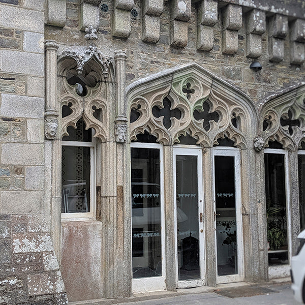 gothic revival window details at Johnston castle