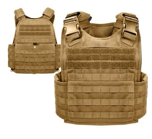 Korn Røg solo 8923 Rothco Molle Plate Carrier Vest - Coyote – Surplus Nation