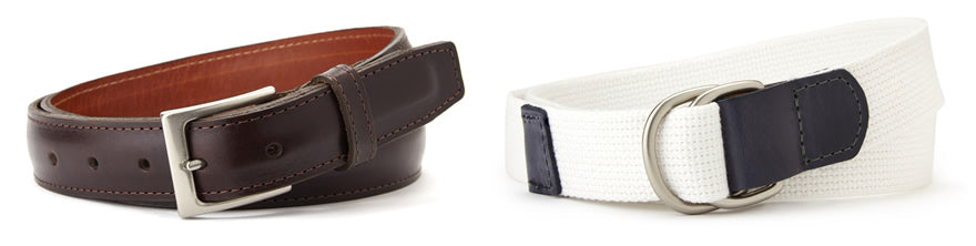 Men's Reversible Belt Gold Buckle Genuine Leather Dress Casual Belt  1-3/8(35mm) Wide