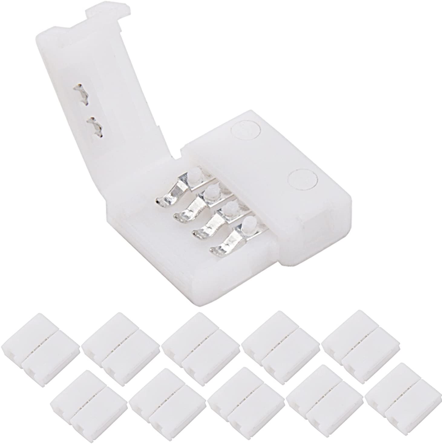 10 Pcs 4 Pin Rgb Led Light Strip Connectors Jackyled 