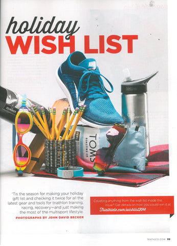 Triathlete holiday wishlist article which includes VIM & VIGR Compression Socks