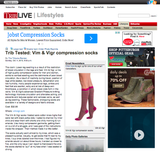 Pittsburg Tribune-Review article on tried and tested VIM & VIGR's compression socks