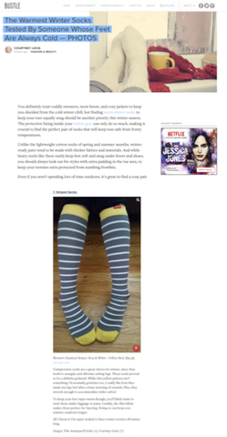 Review article of Bustle on VIM & VIGR Compression Socks compression socks