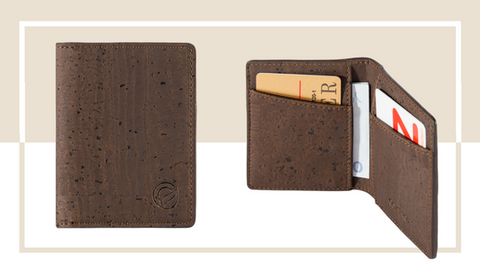 RFID-Blocking Wallet in Brown Cork Leather