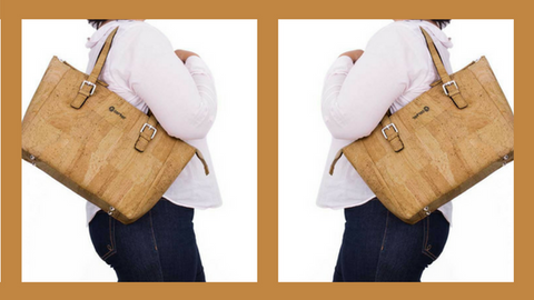 Satchel in Natural Cork Leather
