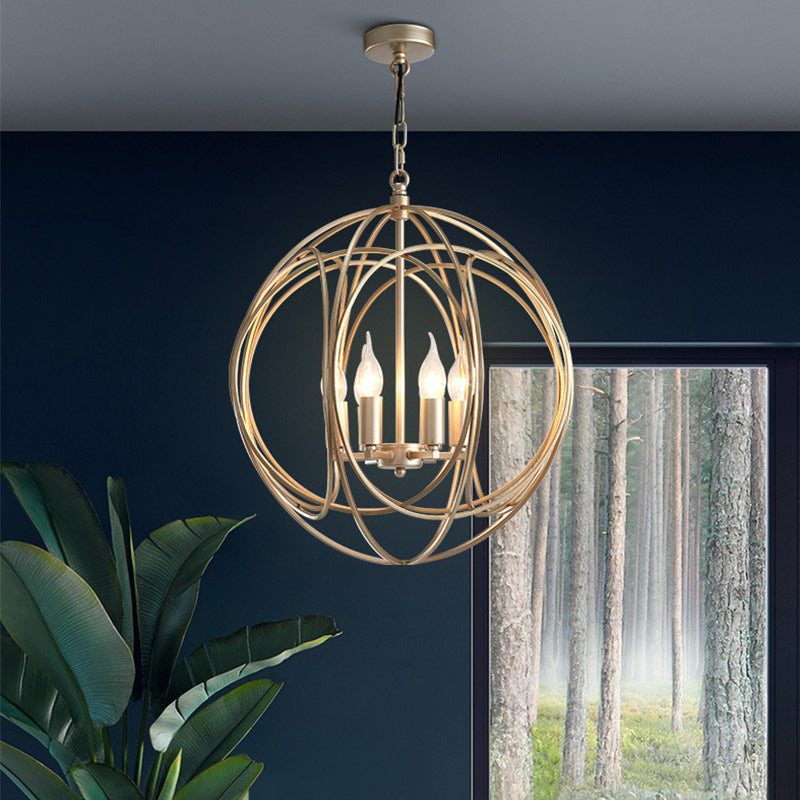 Mordern Round Gold Pendant Light Creative Chandelier
