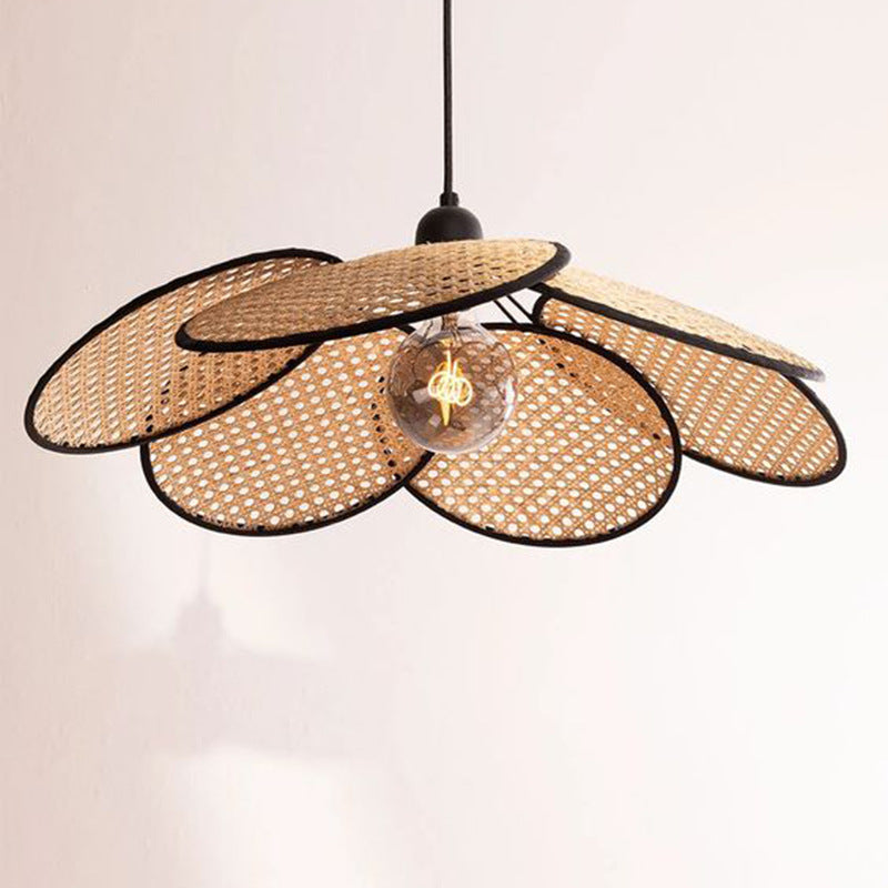Modern Rattan Pendant Lights Handwoven Lampshade