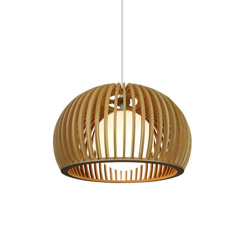 Wooden Birdcage Pendant Light For Living Room